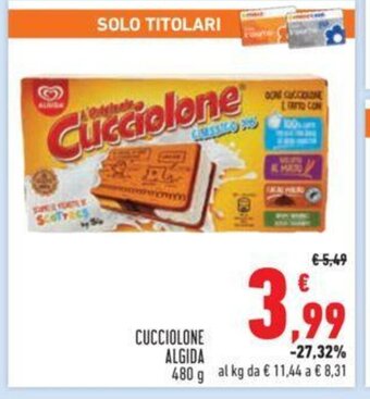 Conad CUCCIOLONE ALGIDA 480 g offerta