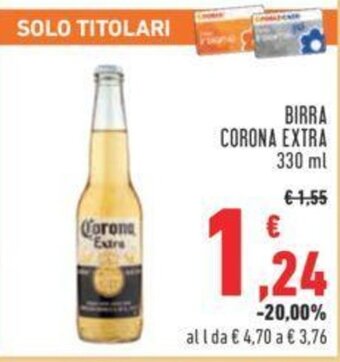 Conad BIRRA CORONA EXTRA 330 ml offerta