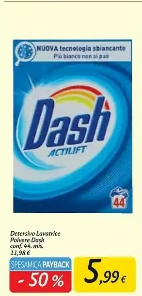 Carrefour Market Dash Detersivo Lavatrice Polvere 44 Misurini offerta
