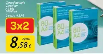 Carrefour Market Carrefour Carta Fotocopie A4 offerta