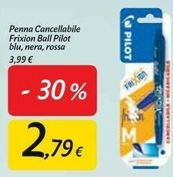 Carrefour Market Pilot Penna A Sfera Frixion Ball Cancellabile Blu offerta