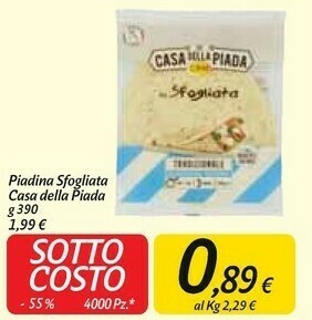 Carrefour Market Casa Della Piada Piadina Sfogliata offerta