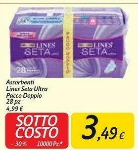 Carrefour Market Lines Assorbenti Seta Ultra offerta