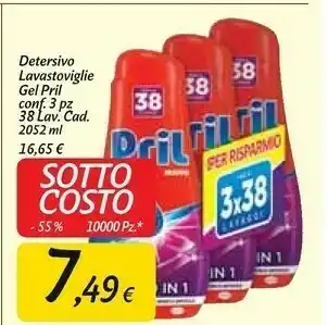 Carrefour Market Pril Detersivo Lavastoviglie Gel offerta