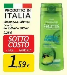 Carrefour Market Garnier Fructis Shampoo 250 Ml offerta