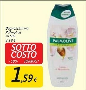 Carrefour Market Palmolive Bagnoschiuma 600 Ml offerta