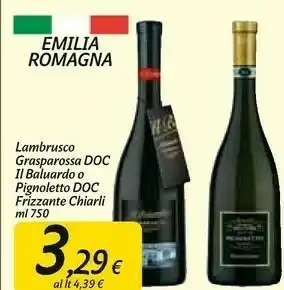 Carrefour Market Chiarli Lambrusco Grasparossa Di Castelvetro 750 G(ml) offerta