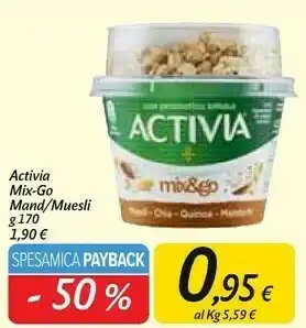 Carrefour Market Activia Mix&Go Muesli, Lamponi, Semi Di Chia 170 G(ml) offerta