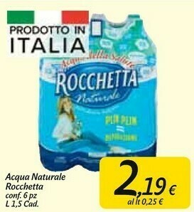 Carrefour Market Rocchetta Acqua Minerale Naturale 1500 G(ml) offerta