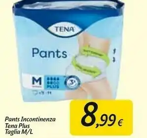 Carrefour Market Tena Pants Plus Biancheria Intima Per L'incontinenza Unisex 14 Pezzo(i) offerta