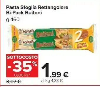 Carrefour Market Buitoni Pasta Sfoglia Rettangolare offerta