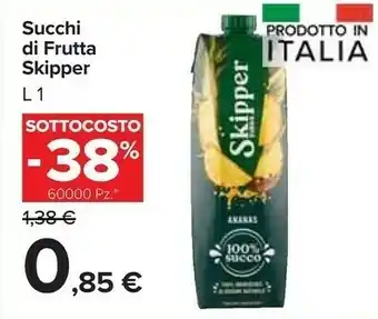 Carrefour Market Zuegg Skipper Pesca 1000 G(ml) offerta