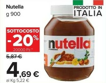 Carrefour Market Ferrero Nutella 900 G(ml) offerta