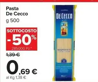 Carrefour Market De Cecco Integrale Pasta Mista N. 120 500 G(ml) offerta