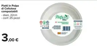 Carrefour Market Carrefour Piatti In Polpa Di Cellulosa Compostabili offerta