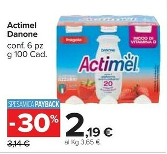 Carrefour Market Danone Actimel offerta