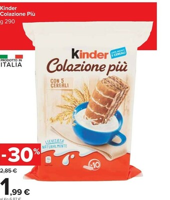 Carrefour Market Ferrero Kinder Colazione Più 290 G(ml) offerta