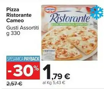 Carrefour Market Cameo Pizza Margherita Saporita Ristorante 330 G(ml) offerta