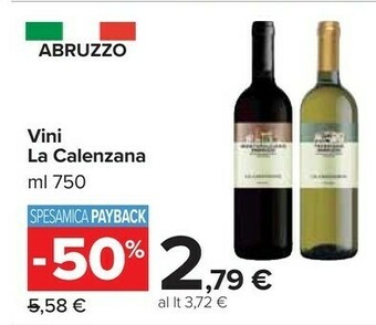 Carrefour Market La Calenzana Vini offerta