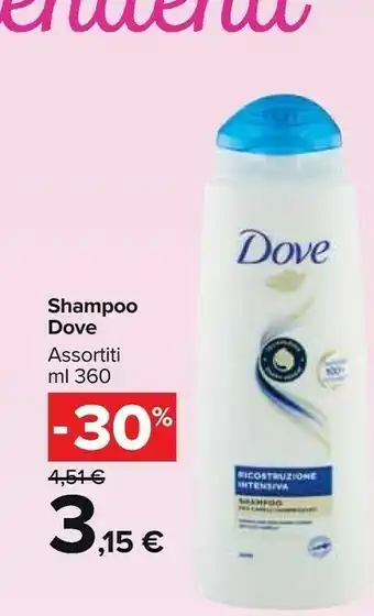 Carrefour Dove Shampoo offerta