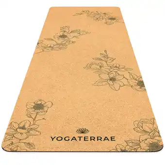 Decathlon Tappetino yoga sughero-gomma naturale cinghia per il trasporto e l'allungamento offerta