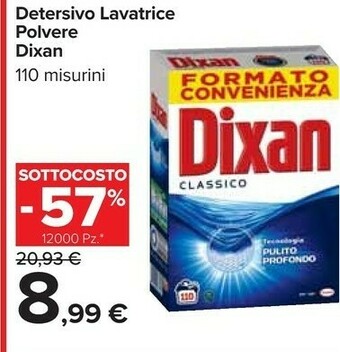 Carrefour Dixan Detersivo Lavatrice Polvere offerta