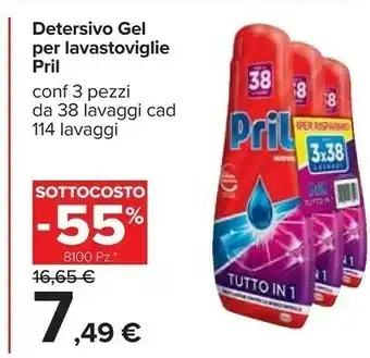 Carrefour Pril Detersivo Gel Per Lavastoviglie offerta