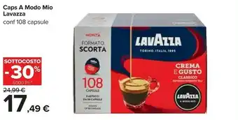 Carrefour Lavazza Caps A Modo Mio offerta