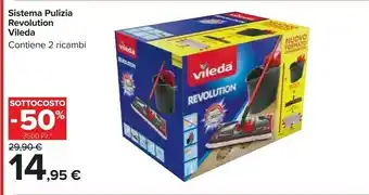 Carrefour Vileda Box Revolution Sistema Lavapavimenti offerta
