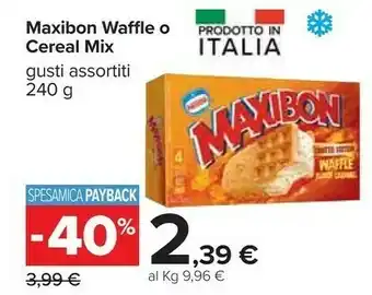 Carrefour Nestlè Maxibon Waffle O Cereal Mix offerta