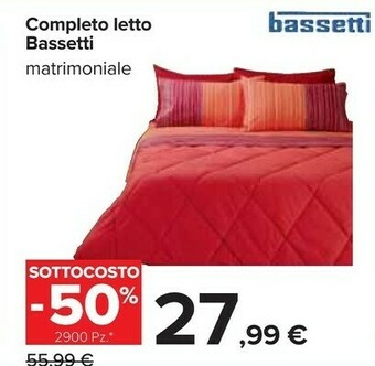 Carrefour Bassetti Completo Letto offerta