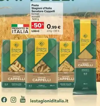 Carrefour Le stagioni d'italia Orecchiette 500 G(ml) offerta