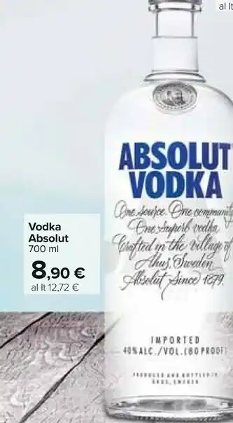 Carrefour Vodka Absolut offerta