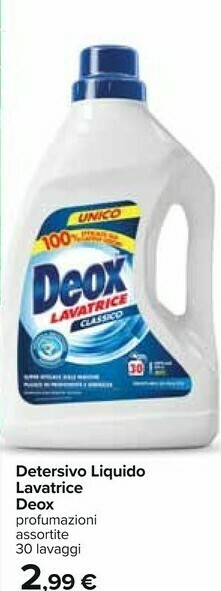 Carrefour Deox Detersivo Liquido Lavatrice offerta