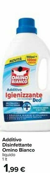 Carrefour Omino Bianco Additivo Disinfettante offerta