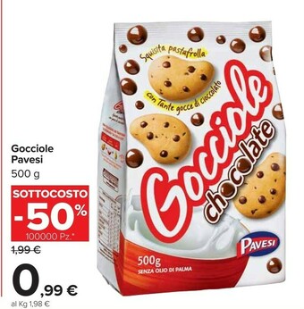 Carrefour Pavesi Gocciole Chocolate 500 G(ml) offerta