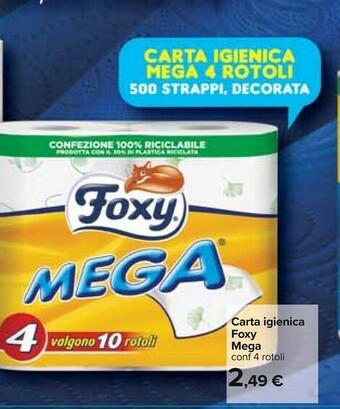 Carrefour Foxy Carta Igienica Mega offerta