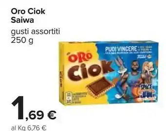 Carrefour Saiwa Oro Ciok Con Tavoletta Di Cioccolato Al Latte 250 G(ml) offerta