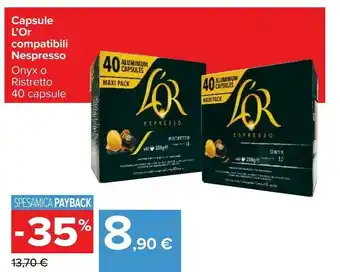 Carrefour L'or espresso Capsule Compatibili Nespresso offerta
