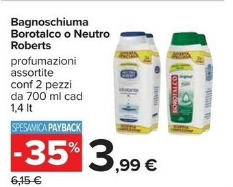 Carrefour Borotalco Bagnoschiuma offerta