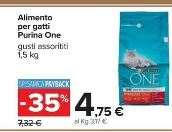 Carrefour Purina One Alimento Per Gatti 1500 G offerta