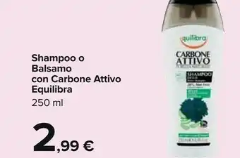 Carrefour Equilibra Shampoo Con Carbone Attivo offerta