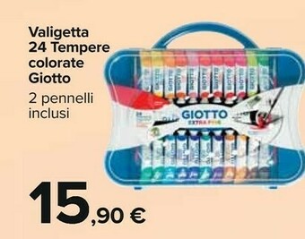 Carrefour Giotto Set 24 Tubetti Tempere E 2 Pennelli offerta