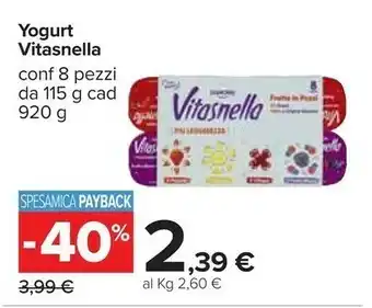 Carrefour Vitasnella Yogurt offerta