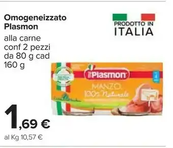 Carrefour Plasmon Omogeneizzato offerta