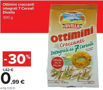Carrefour Divella Ottimini Croccanti Integrali Ai 7 Cereali 300 G(ml) offerta