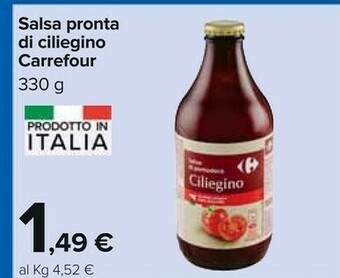 Carrefour Carrefour Salsa Pronta Di Ciliegino offerta