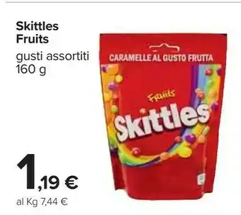 Carrefour Skittles Caramelle Fruits 160 G offerta