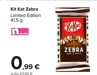 Carrefour Nestlè Kit Kat Zebra offerta