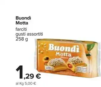 Carrefour Motta Buondì Cioccolato offerta